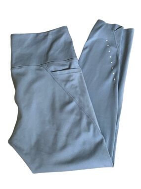 Danskin High Rise Brushed Leggings medium blue workout gym yoga athletic!